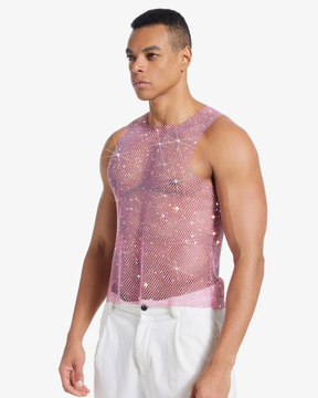 Crystal Mesh Tank Top